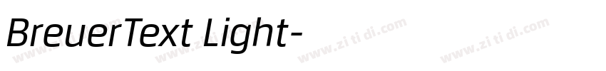 BreuerText Light字体转换